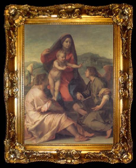 framed  Andrea del Sarto The Madonna of the Stair (san05), ta009-2